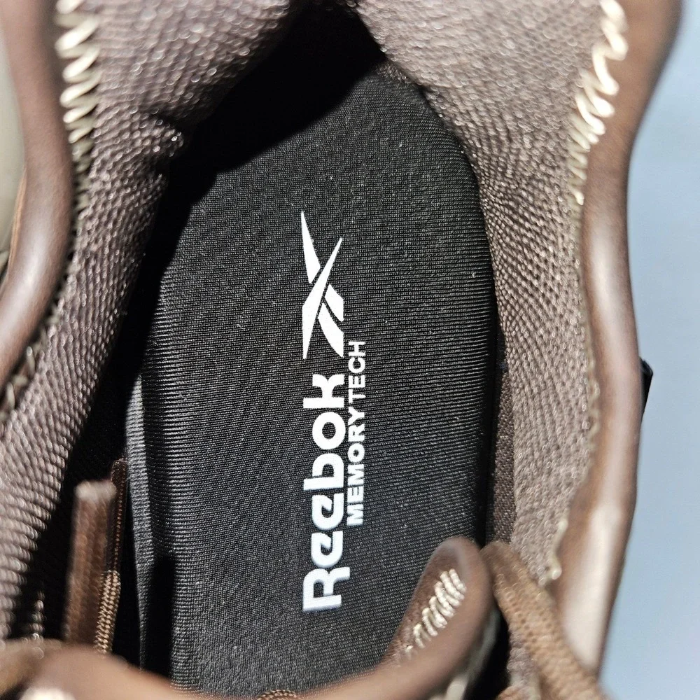 Reebok Men's Zig Kinetica Edge II Work Safety Shoes‎ RB3020 Brown Leather Sz 9.5